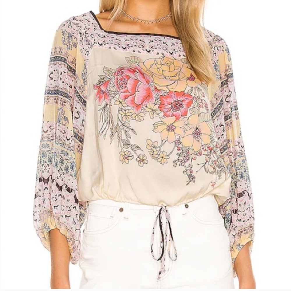 FREE PEOPLE Blue Nile Printed Top NWT